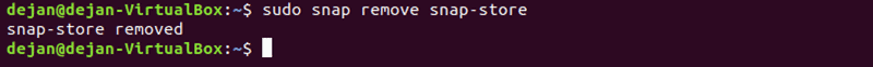 removing a snap package on ubuntu