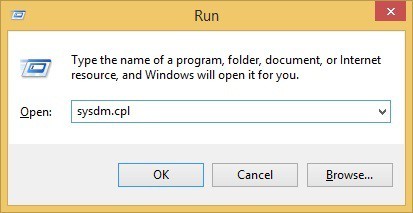 run dialog box