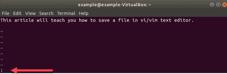 example of saving a file without exiting in Vim