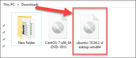 Select ubuntu installation file.