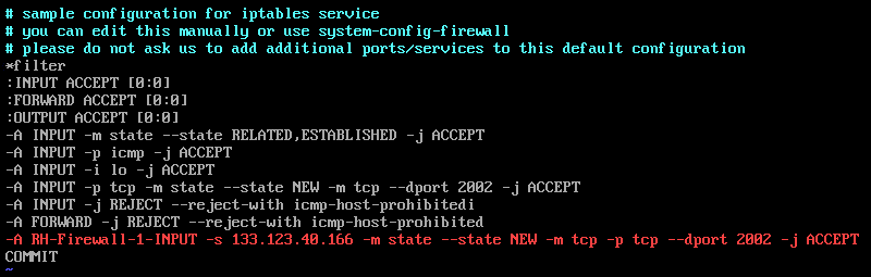 example of setting up firewall rules