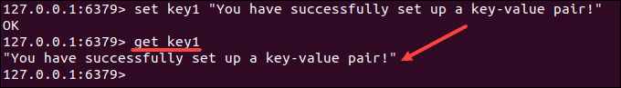 How to set a key-value pair in Redis.