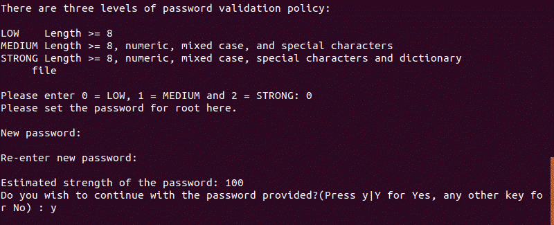 MySQL secure plugin and setting the root password