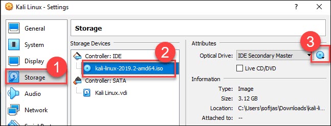 set storage device for vm