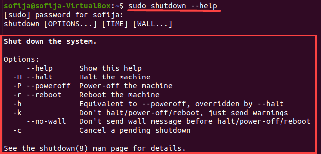 Linux Shutdown Command With Examples