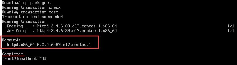 software removed from centos with yum remove command