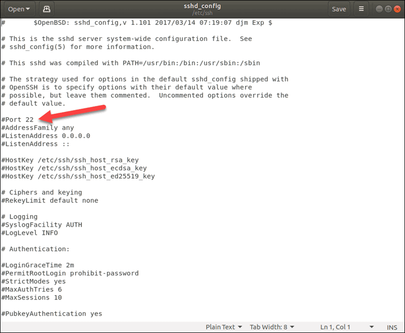 How to Enable SSH on Ubuntu 18.04 ssh configuration file