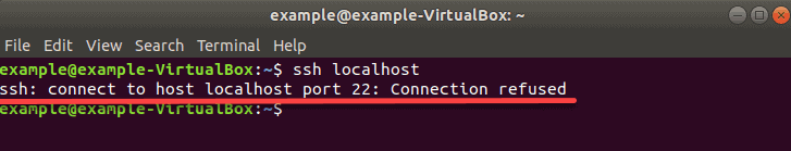 connection refused on local host port 22