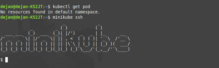 How to SSH into your Minikube node.