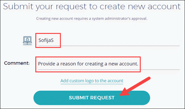 Submit a request to create a new EMP account.