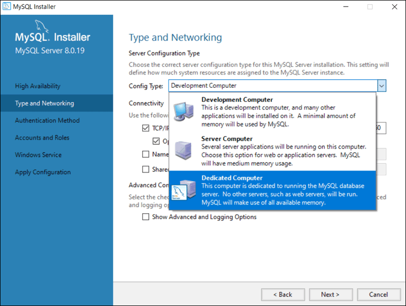 Define how much memory resources are being alocated to MySQL server.