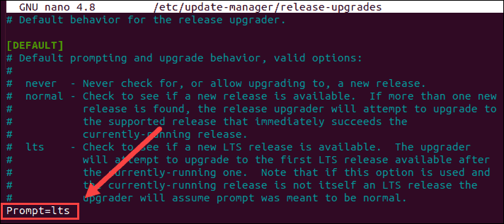screenshot of Updating the manager configuration file