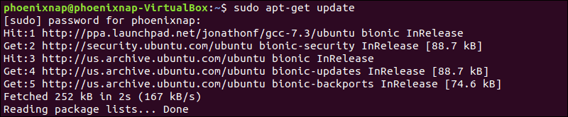 updating the ubuntu repository using apt-get update