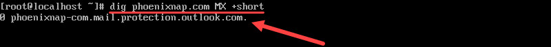 Use dig command to display MX records.
