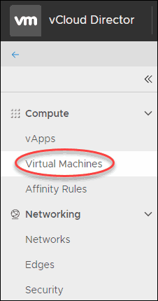 virtual machines in vcloud director