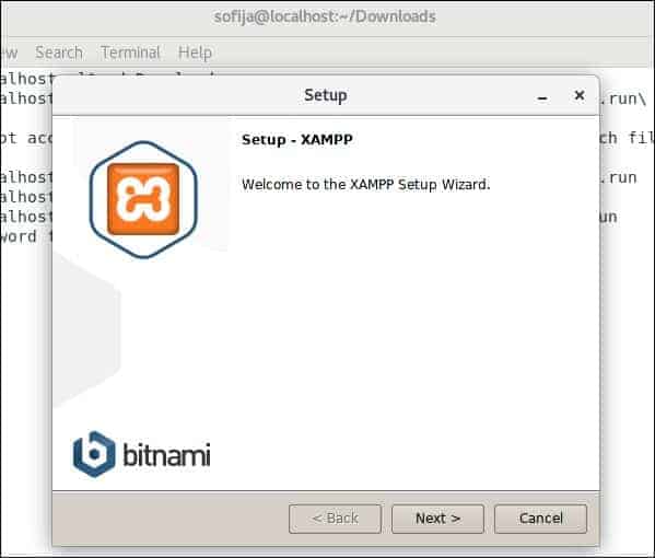 xampp setup wizard