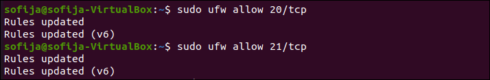 Configure firewall to allow FTP traffic.