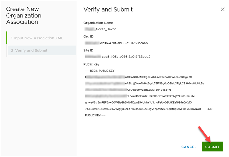 Verify and submit XML file