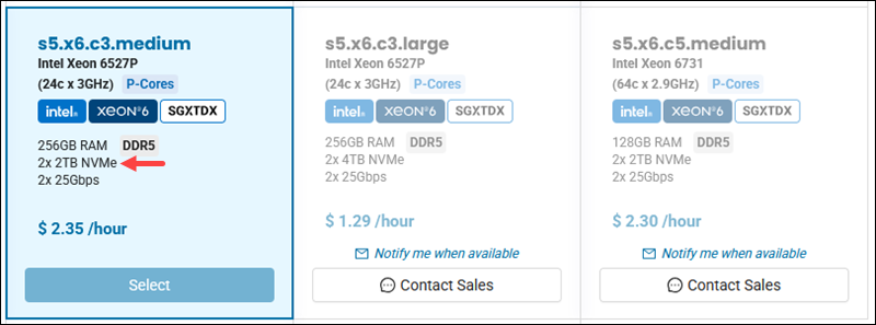 BMC server selection with two drives.