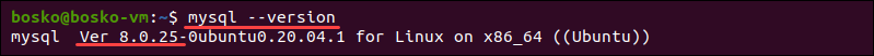 Check MySQL version on Ubuntu.