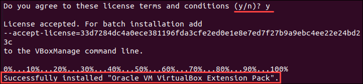 Install VirtualBox extension pack on Ubuntu from Oracle repository.