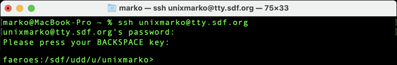 Using SSH on macOS to connect to a Unix machine