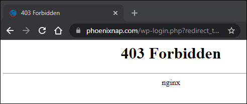 An example of a 403 Forbidden error.