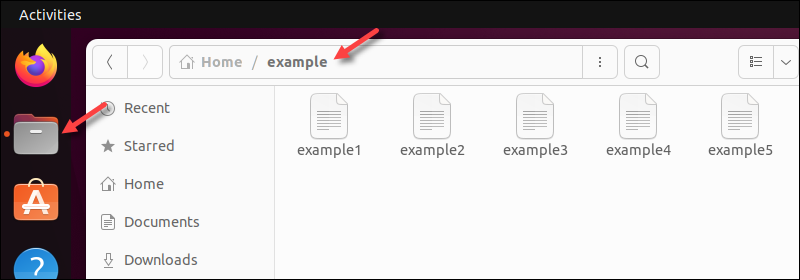Files location example files