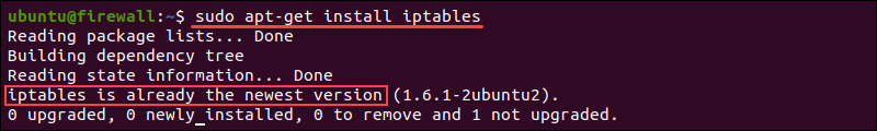 Install the iptables firewall on Linux.