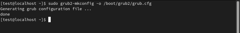 Updating the Grub configuration file