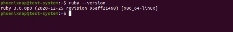 Как узнать версию ruby ubuntu