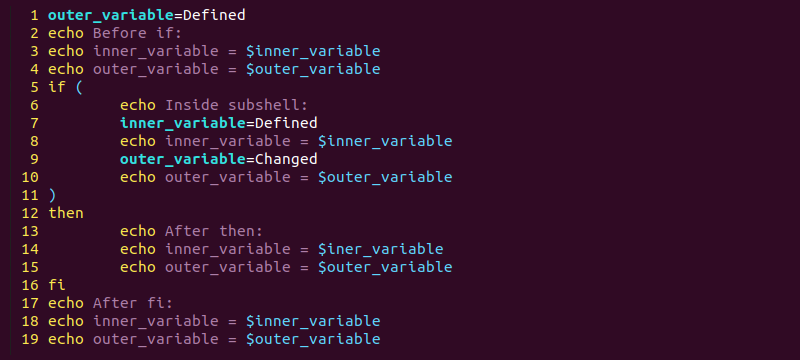 single_parentheses.sh script code