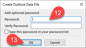 Adding and optional password.