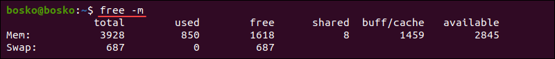 Specify units to use for the free command output.
