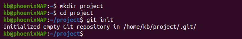 git init terminal output
