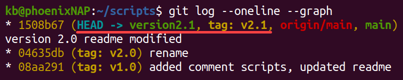 git log tracking terminal output