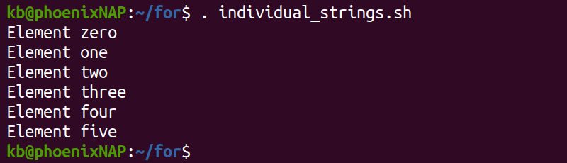 individual_strings.sh terminal output