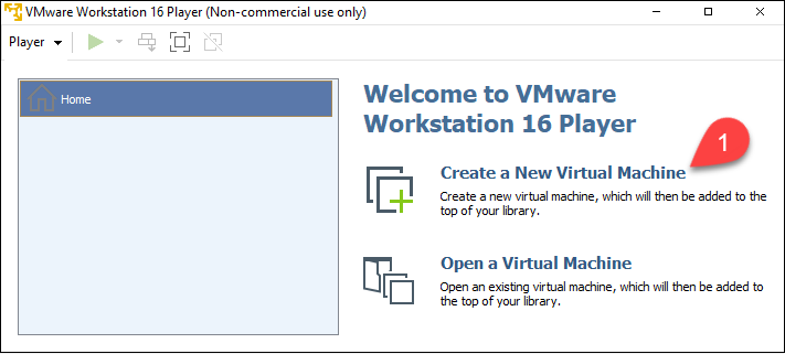 Starting the process of creating a new virtual machine.