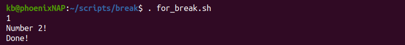 for_break.sh terminal output