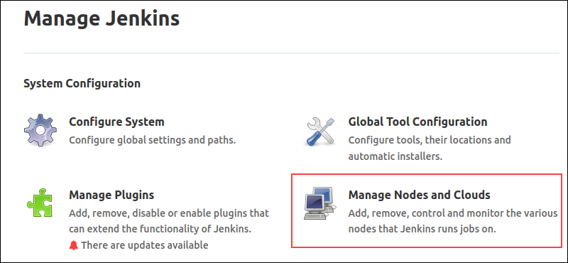manage jenkins nodes and clouds