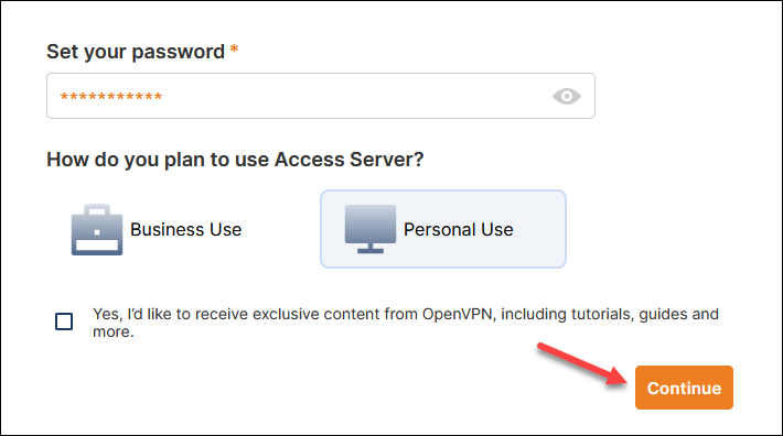 OpenVPN Access Server license type selection
