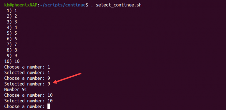 Bash continue: How to Resume a Loop