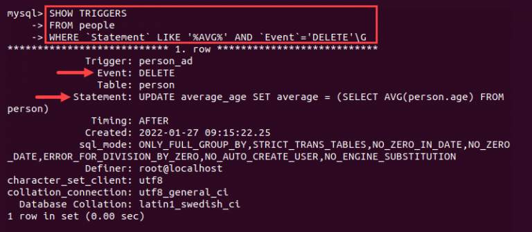 How to Use MySQL SHOW TRIGGERS
