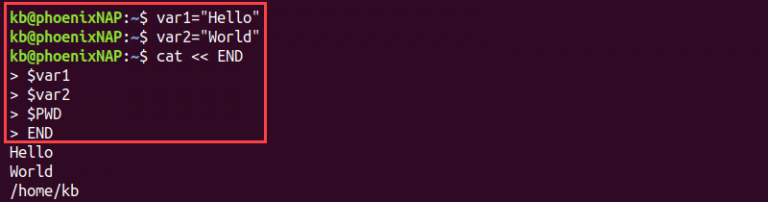 Bash HereDoc Tutorial With Examples | phoenixNAP KB