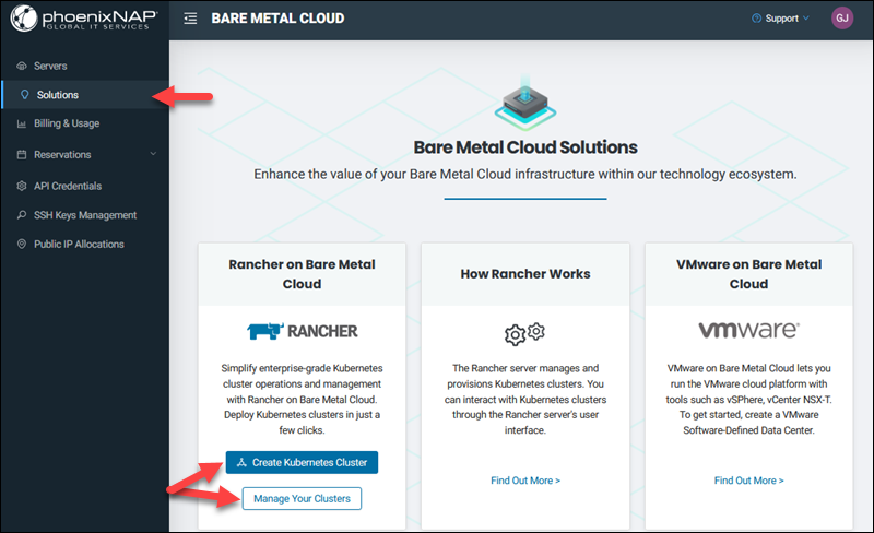 BMC portal solutions tab
