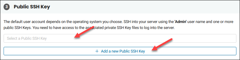 BMC portal Public SSH Key field
