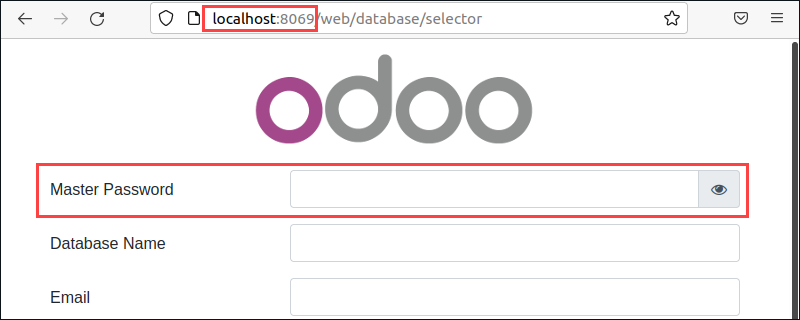 odoo localhost landing page