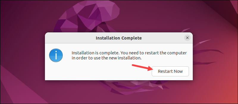 ubuntu 22.04 installation complete