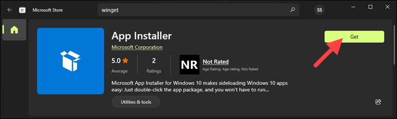 Install winget using the Microsoft Store.