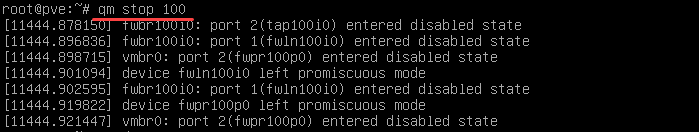 Stop a running VM in Proxmox command line.
